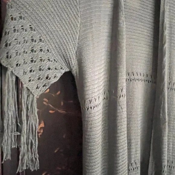 Davi & Dani Teal Open-Knit Beach Cover-Up - Picture 5 of 10